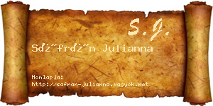 Sáfrán Julianna névjegykártya